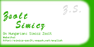 zsolt simicz business card